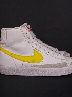 Nike Blazer Mid '77 Sneakers Boys 6Y Womens Size 7.5 Shoes White Yellow Brown
